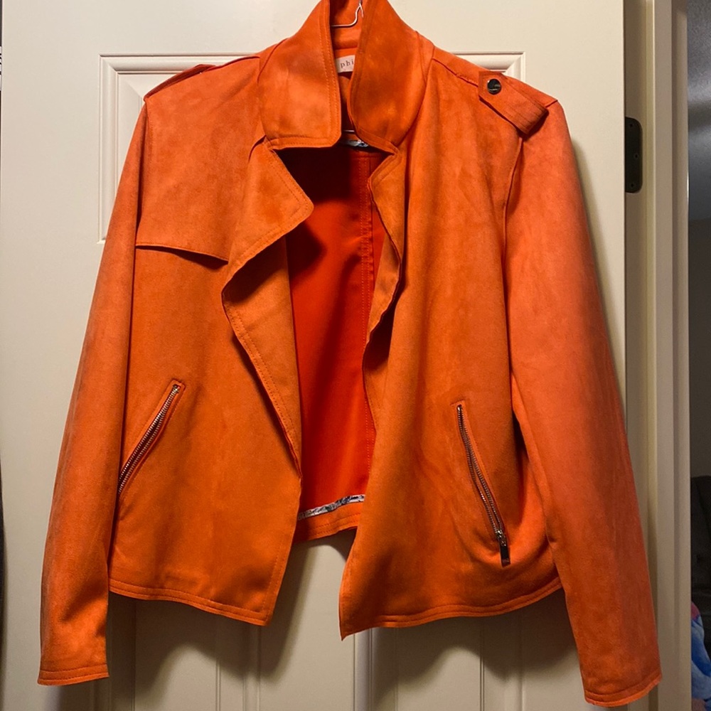 Philosophy suede jacket.